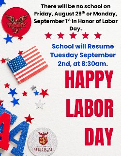 No School Labor Day English
